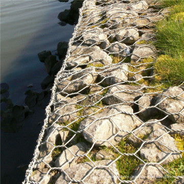 Wire Mesh Hot Dipped Galvanisierte Gabion für Hochwasserschutz